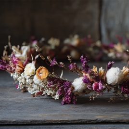 Atelier Couronne de fleurs séchées au Havre le 02 décembre